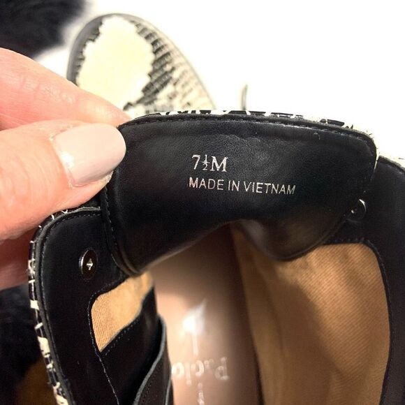 New✨ PAOLO Snakeskin Combat Lace-up Boots - Picture 6 of 9